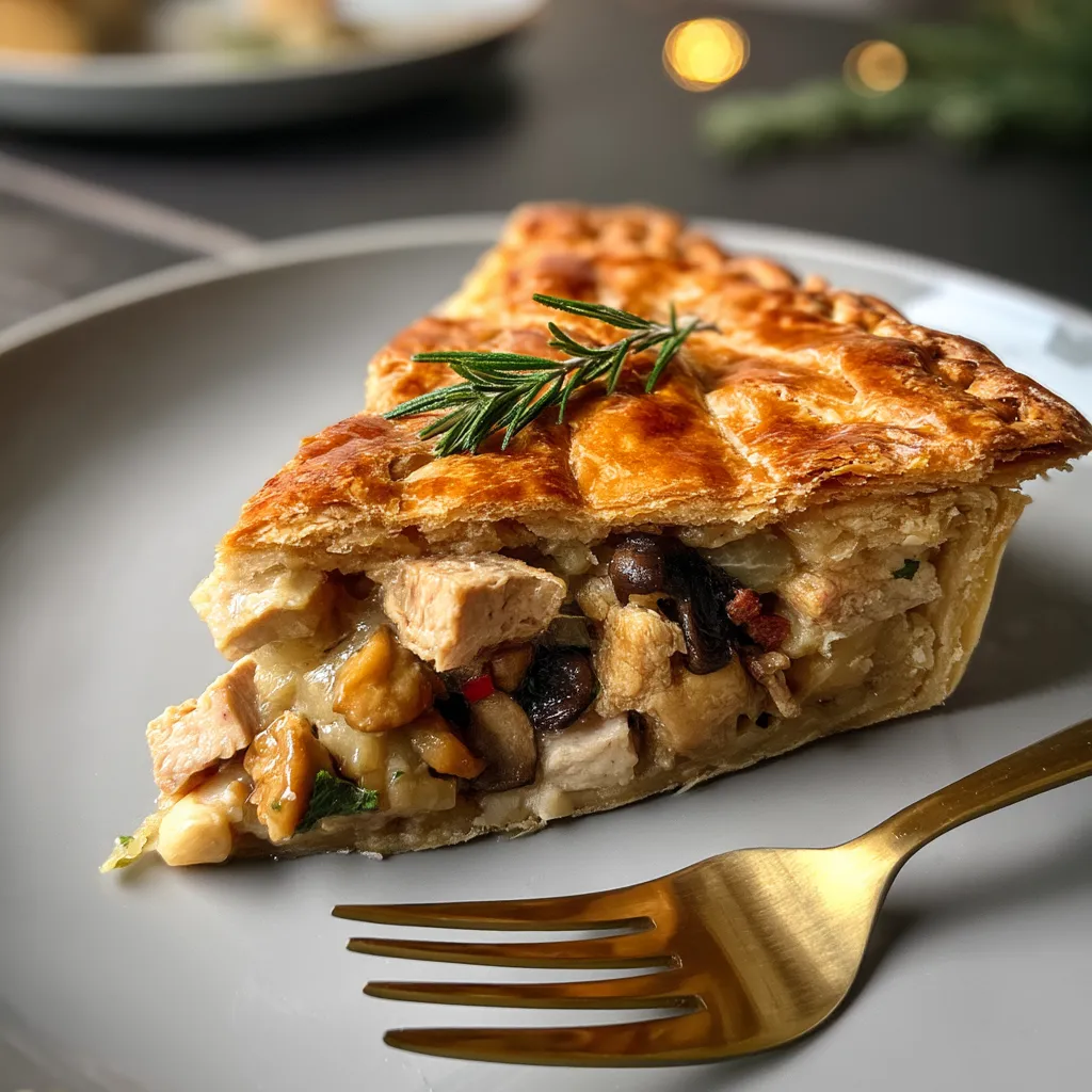 Une pâte de pizza avec des légumes et des herbes sur un plateau.