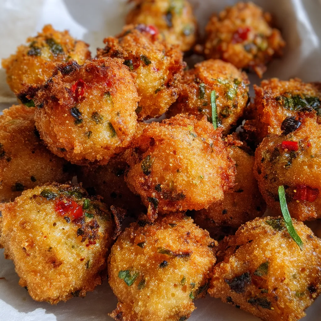 Une boîte contenant des boulettes de viande fumée.