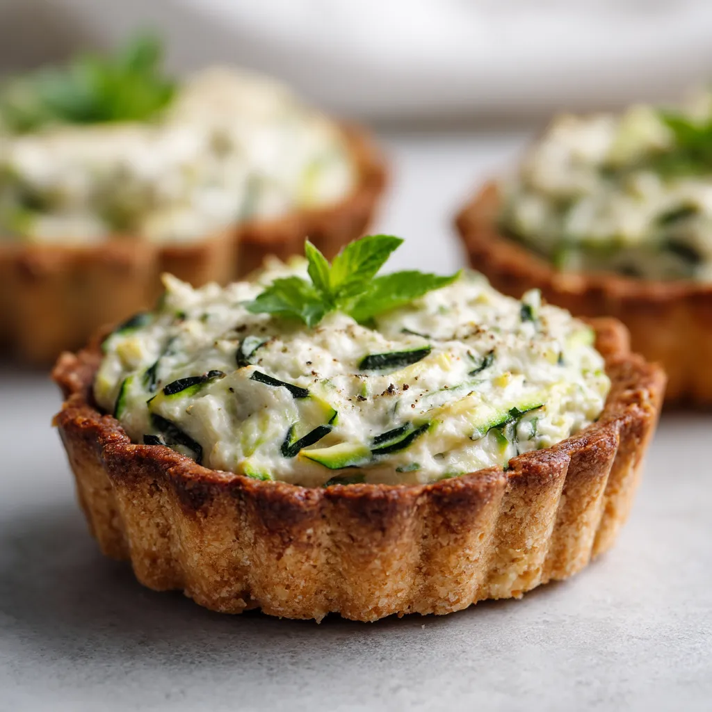 Des tartes de pâte contenant des légumes verts.