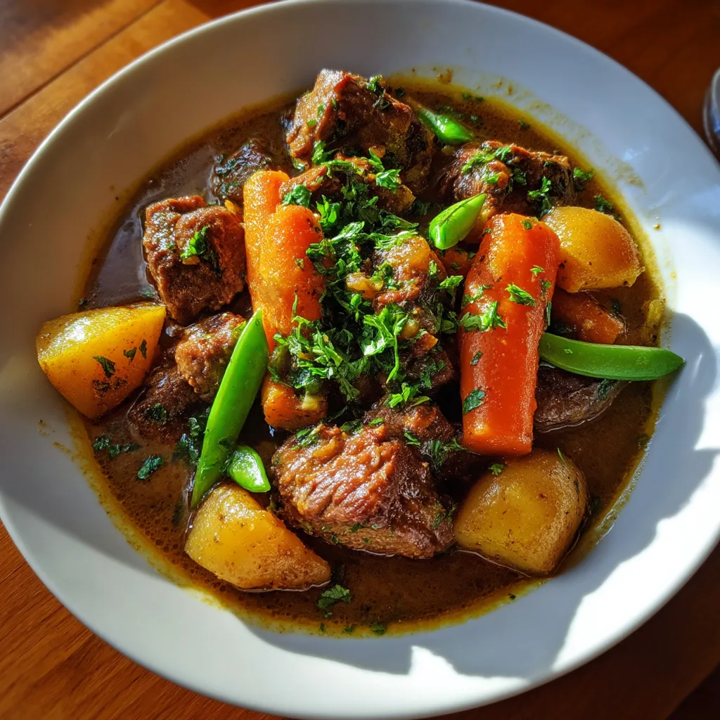 Une assiette de nourriture contenant des légumes et des viandes.