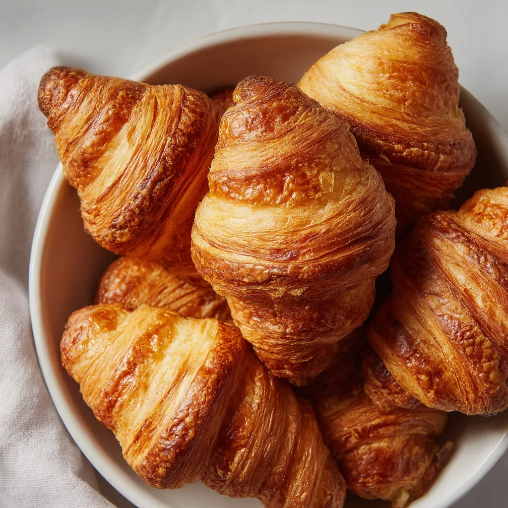 Un plat contenant des gourmet croissants.