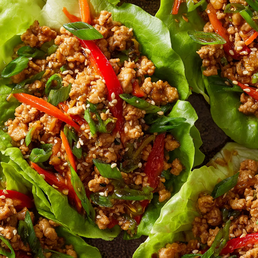 Des asperges rouges et vertes servent de base pour des wraps de poulet asiatique.