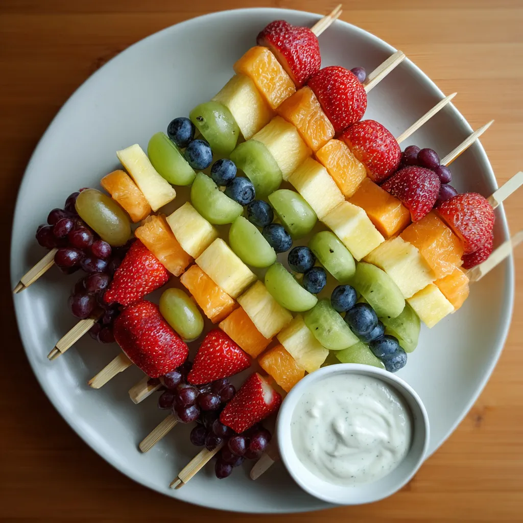 Une assiette de fruits colorés, y compris des fraises, des baies, des mangues et des cerises, est disposée sur une table.