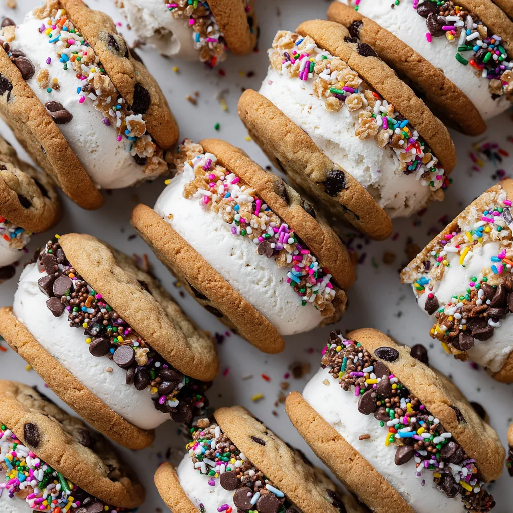 Une pile de cookies garnis de crème chantilly.