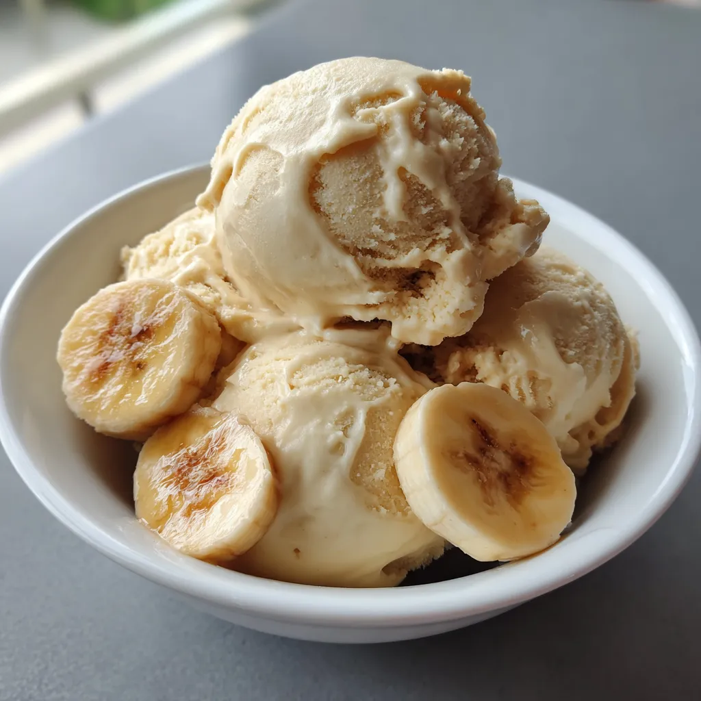 Un bol contenant des morceaux de bananas et de glace.