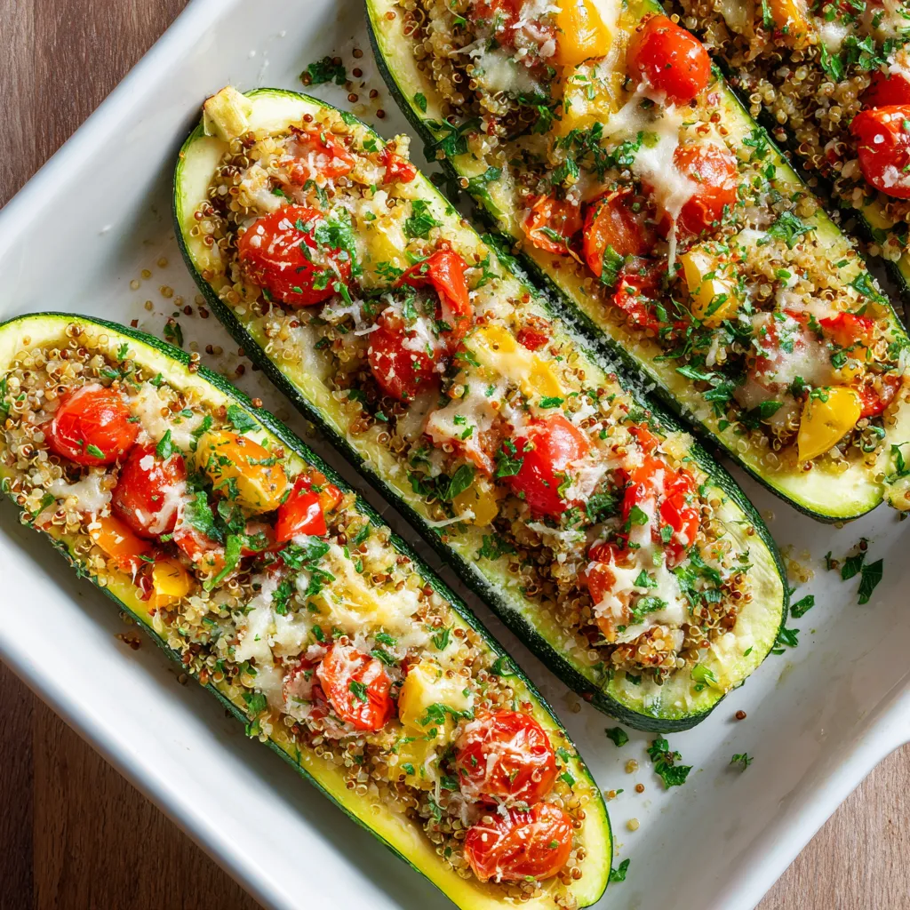 Plateau de légumes grillés, y compris des courgettes, des tomates et des poivrons.