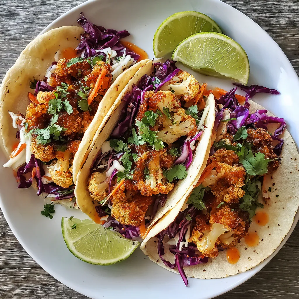 Plate of food with two tacos and two limes.