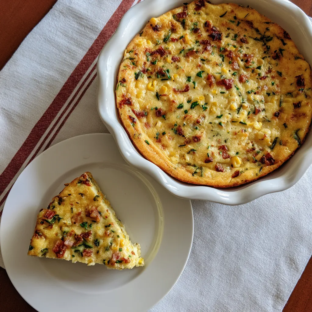 Une assiette de quiche est sur un plateau avec une autre assiette de quiche en dessous.
