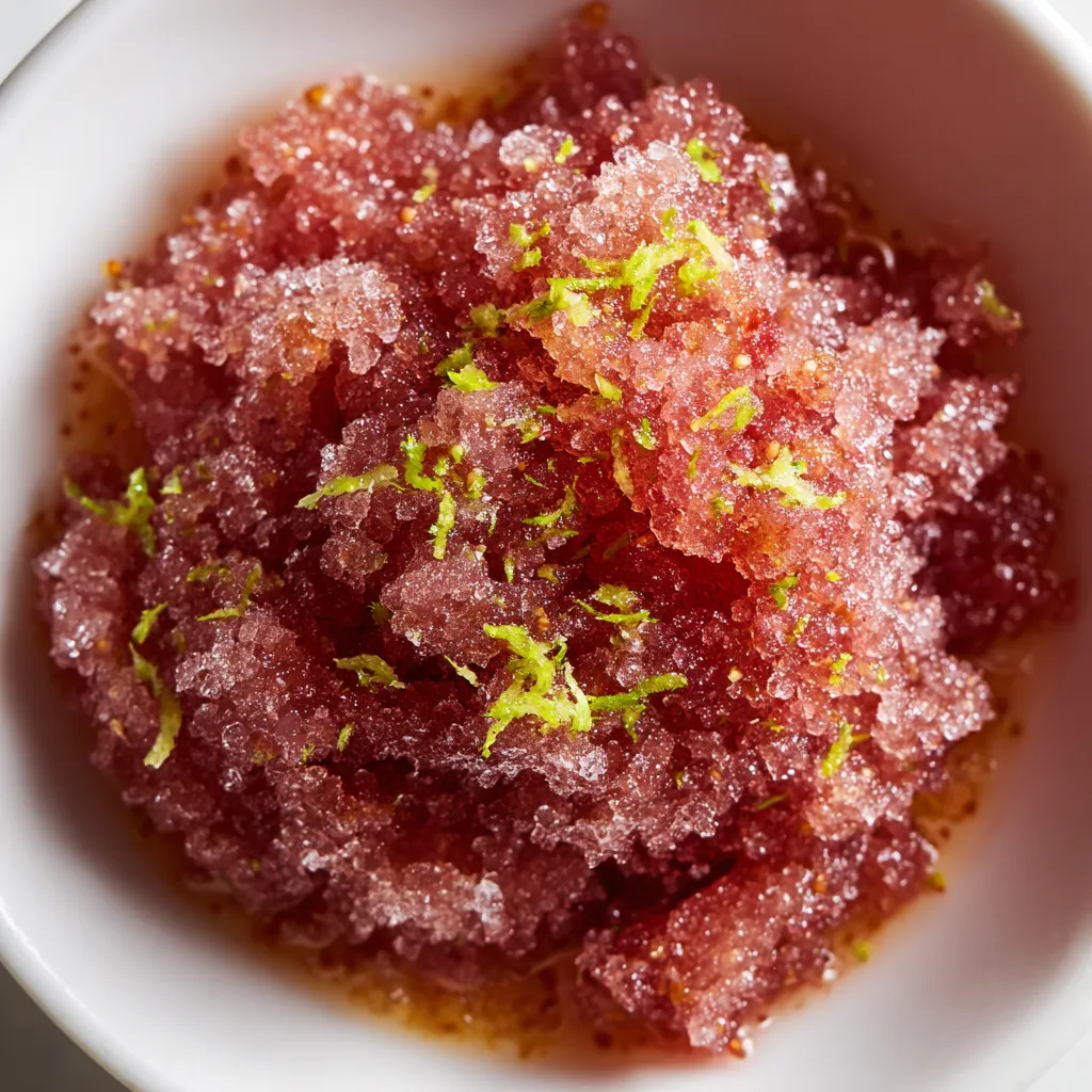 Une assiette contenant du jus de citron et des fruits rouges.