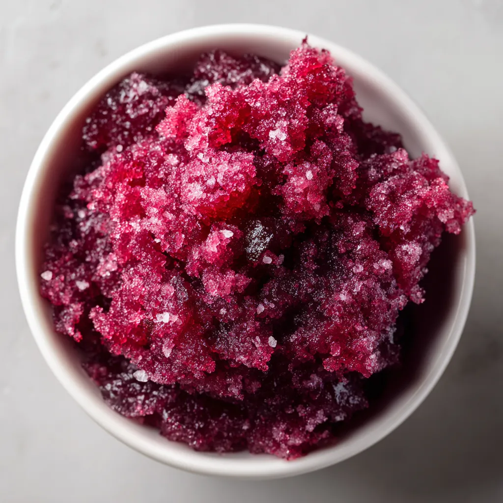 Un bol contenant du jus de framboise.