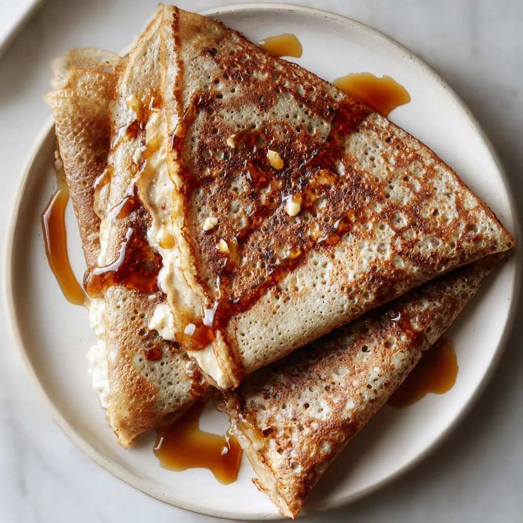 Une galette bretonne sucrée à la châtaigne et crème d'érable.