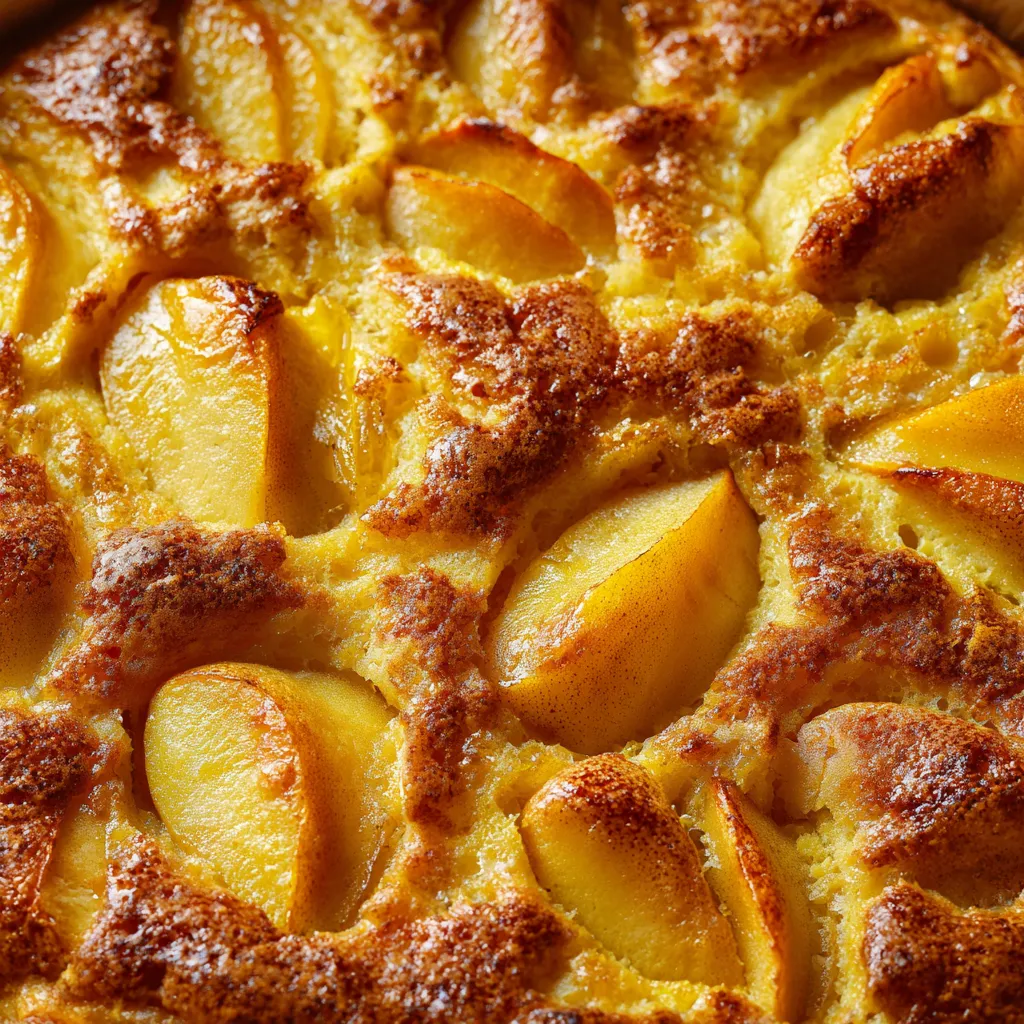 Un clafoutis aux pommes, clémentines et épices de Noël.