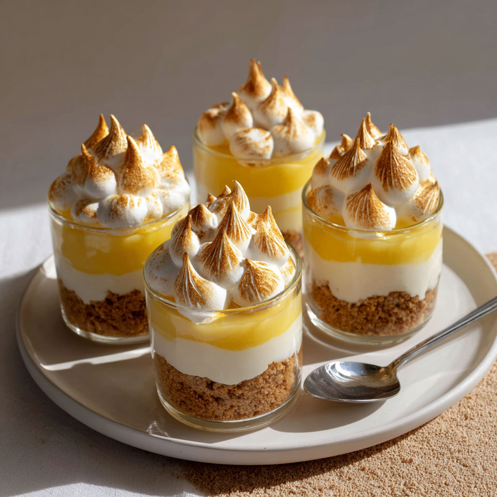 A plate of desserts with a spoon on it.