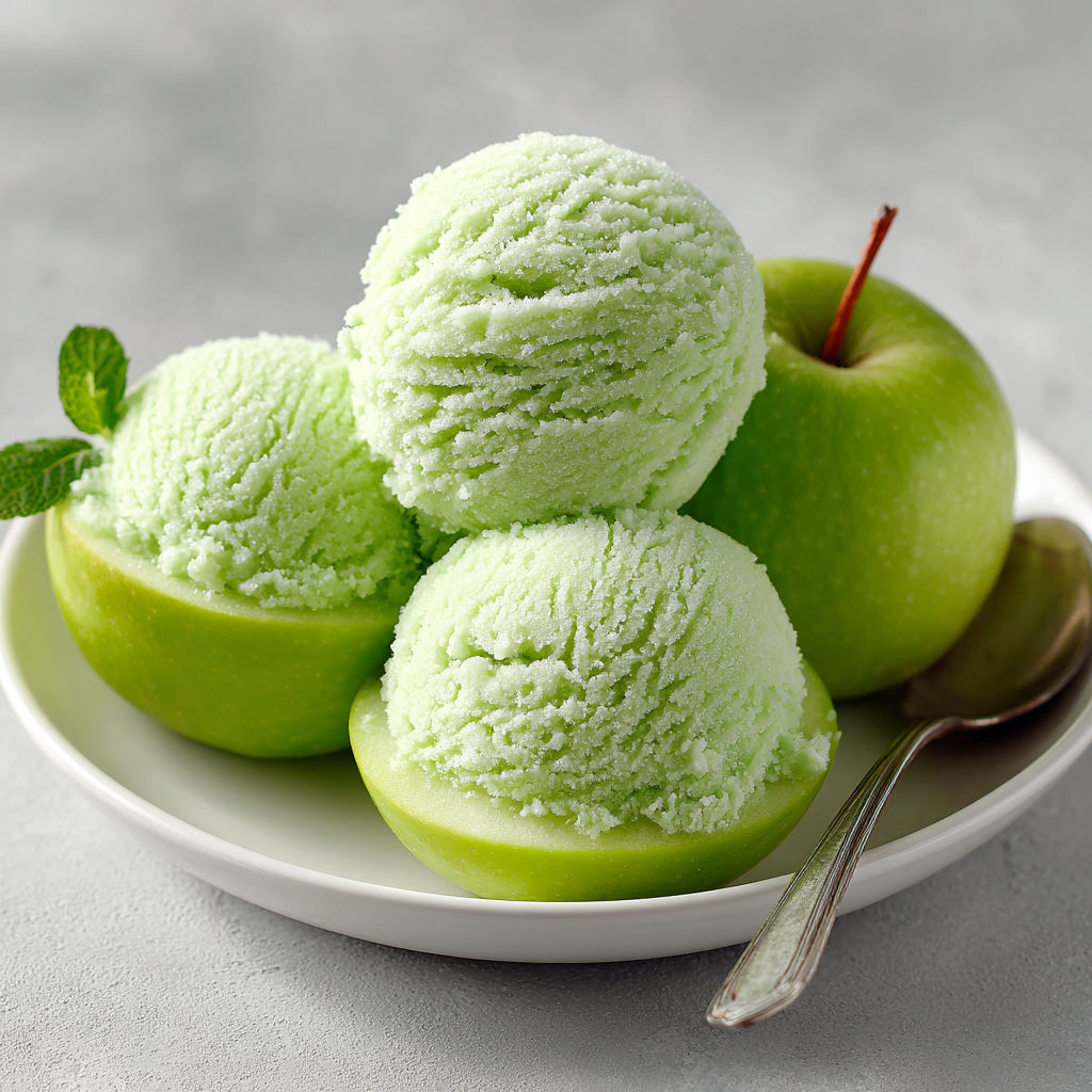 Green apple ice cream.