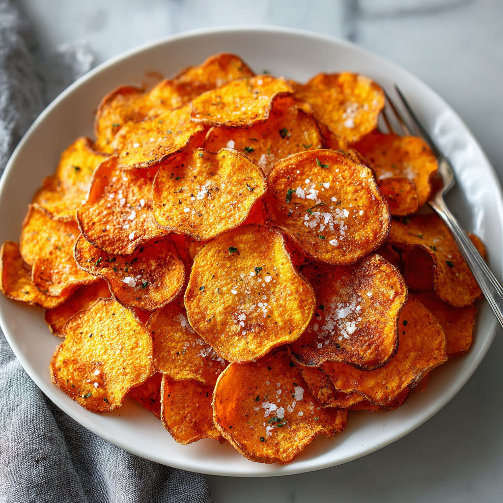A plate of fried potato chips.