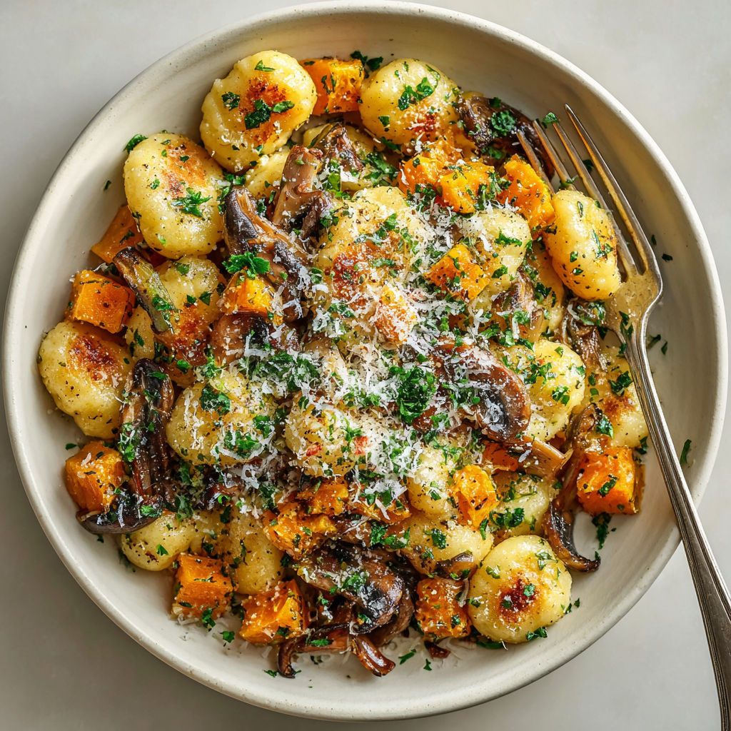 A bowl of food with a fork on the side.