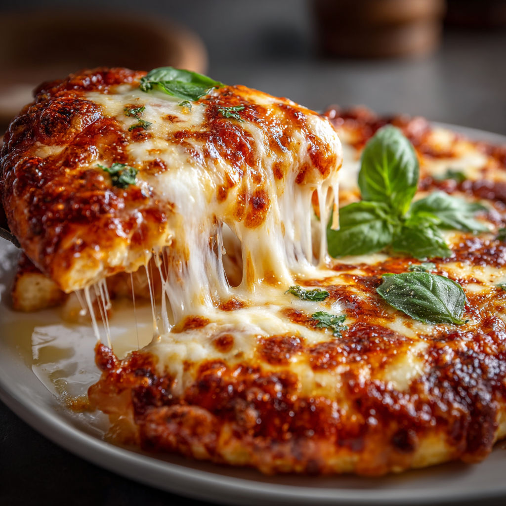 A slice of pizza with cheese and basil.