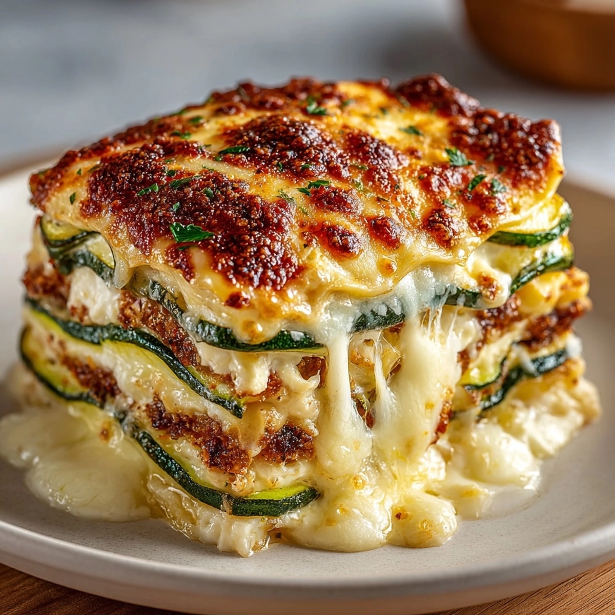 Lasagnes aux courgettes et feta crémeuses, un plat familial débordant de saveurs méditerranéennes.