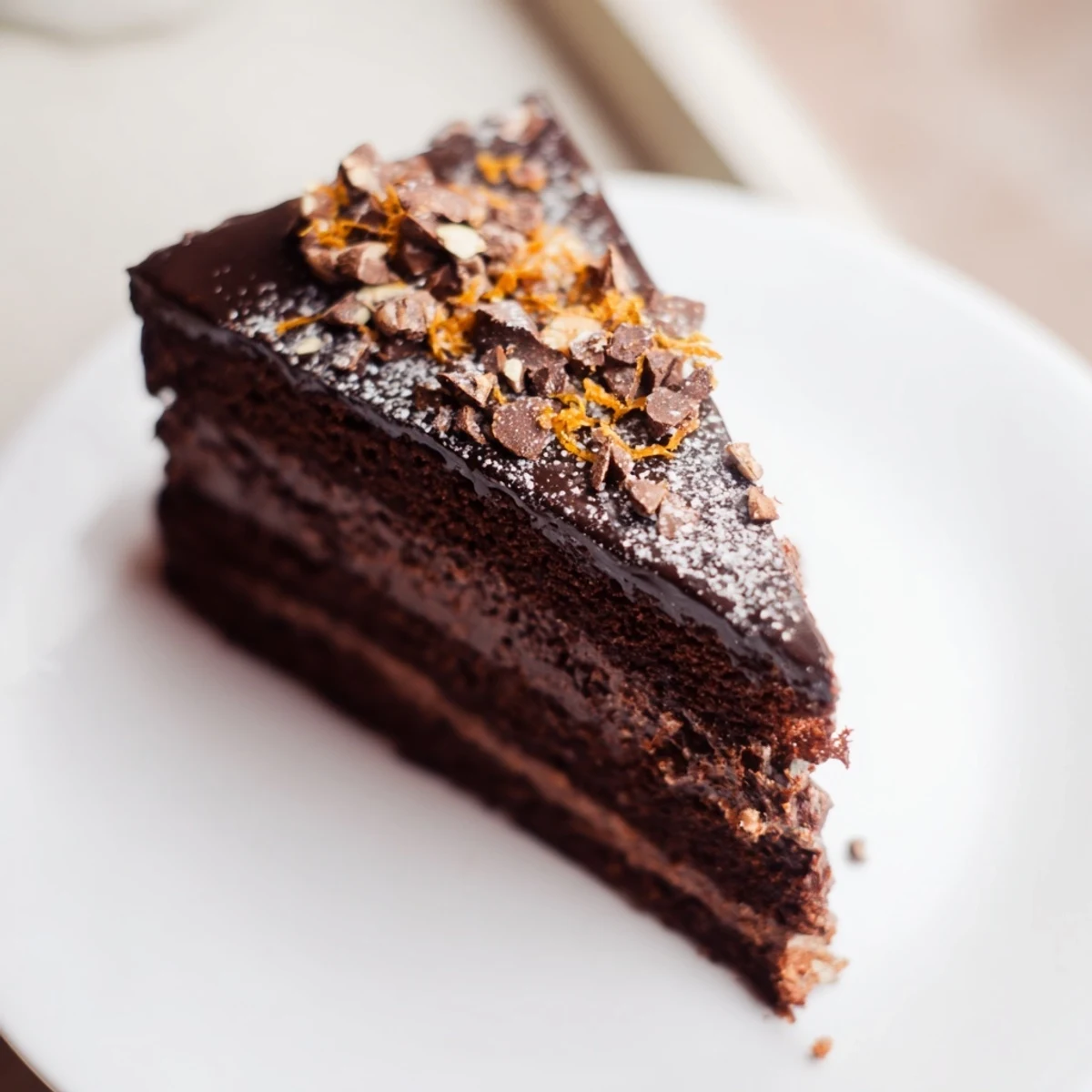 Gâteau au chocolat luxuriant infusé d'épices, parfait pour les occasions spéciales ou un dessert indulgent.