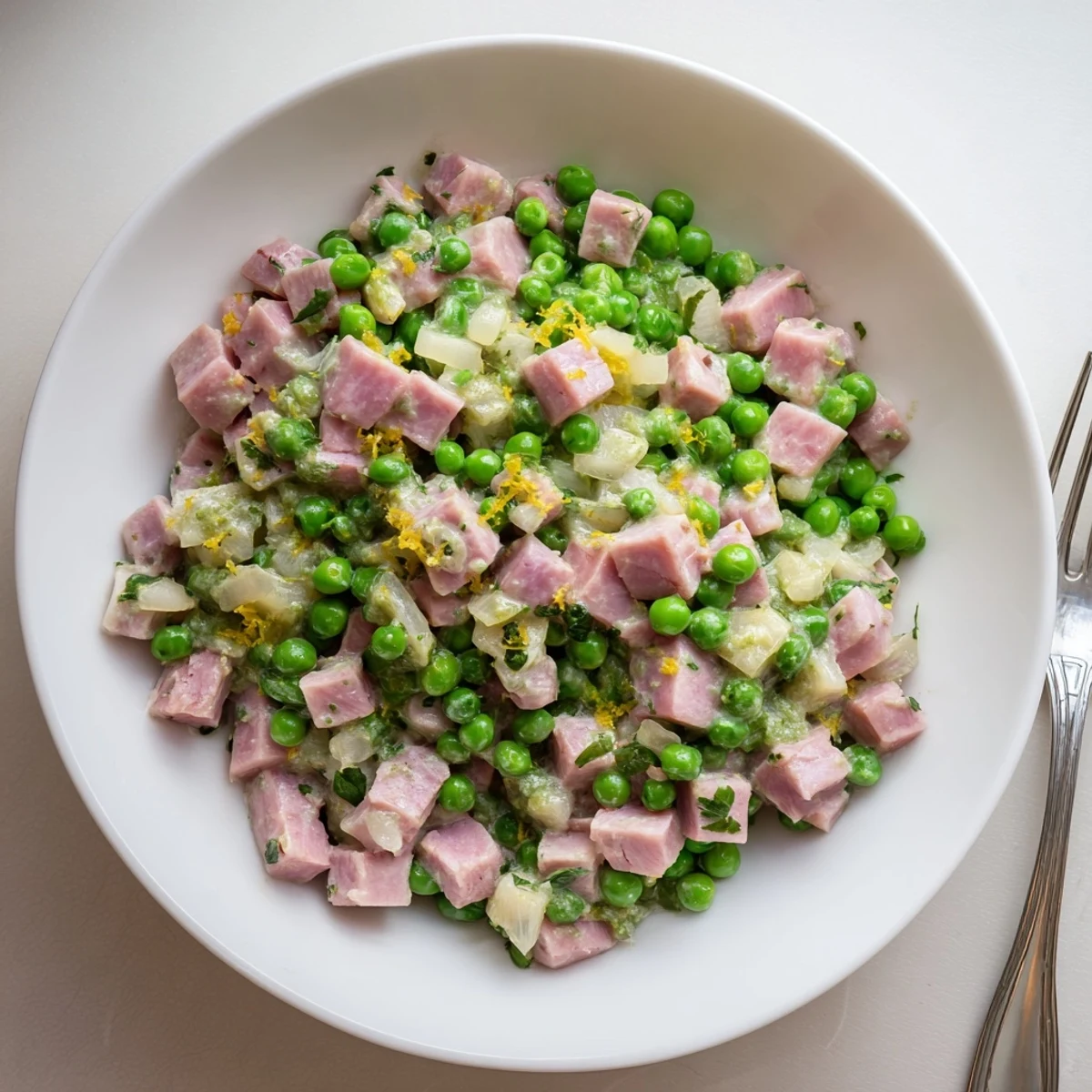 Poêlée française petits pois jambon