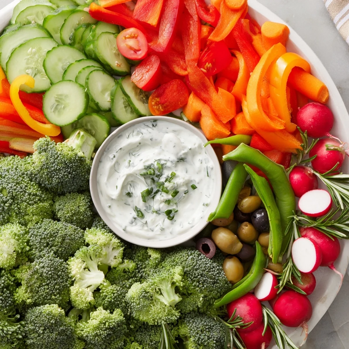 Wreath Veggie Dip Platter