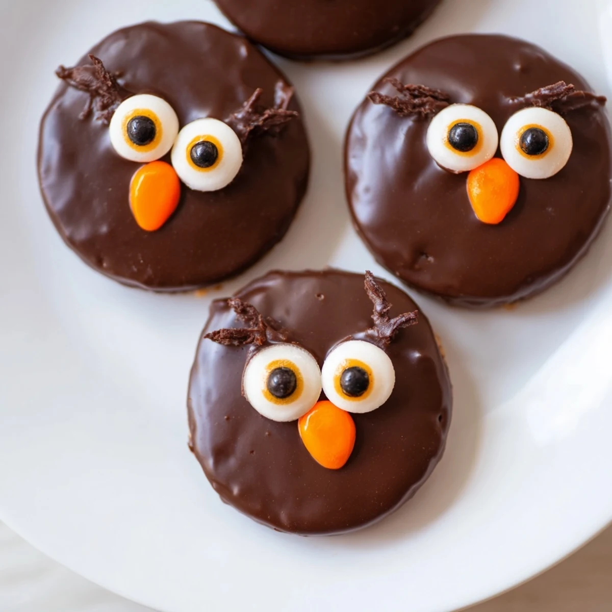 A whimsical Hoot Hoot Owl Treat Tray brimming with adorable owl-shaped cookies and colorful treats.