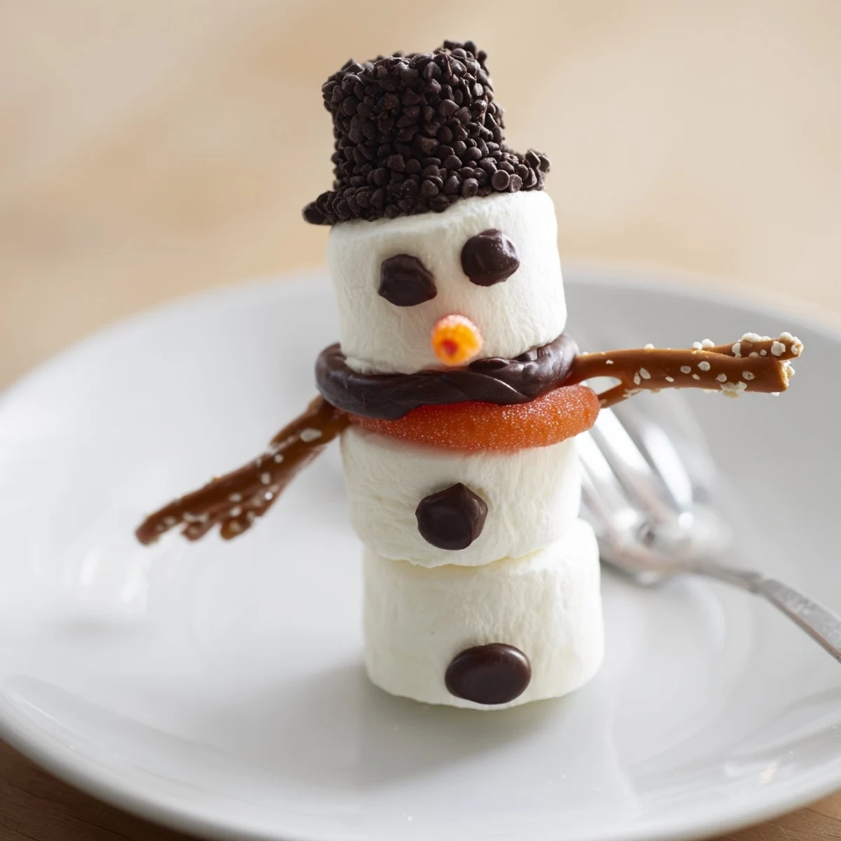 Kids will love this festive Marshmallow Snowman Stick Arrangement, a fun and delicious no-bake dessert option.