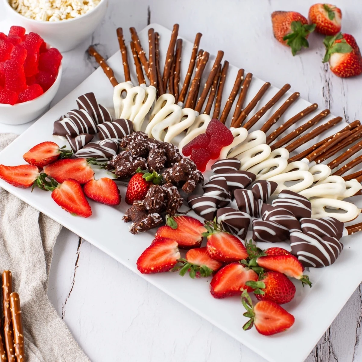 Sweet Board: Red and White Candy Stripe Treat Line