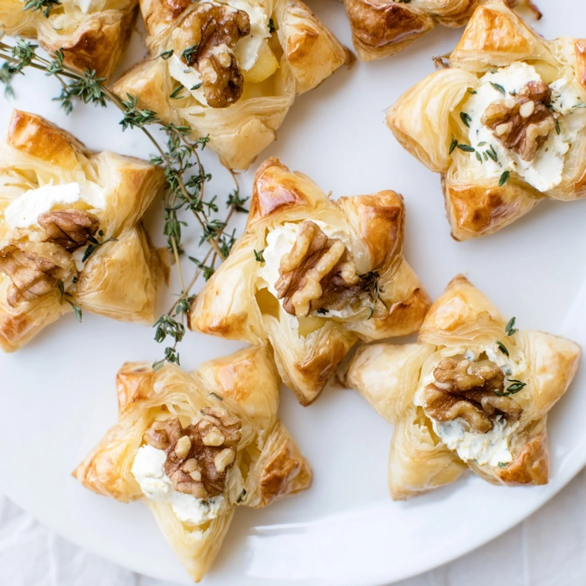 Golden, flaky Starry Night New Years Appetizers, perfect for a New Year's Eve celebration: beautiful bites.