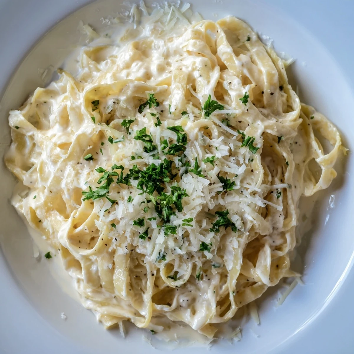 Creamy Pasta Alfredo Cottage Hack, made with smooth cottage cheese, ready in just 25 minutes.