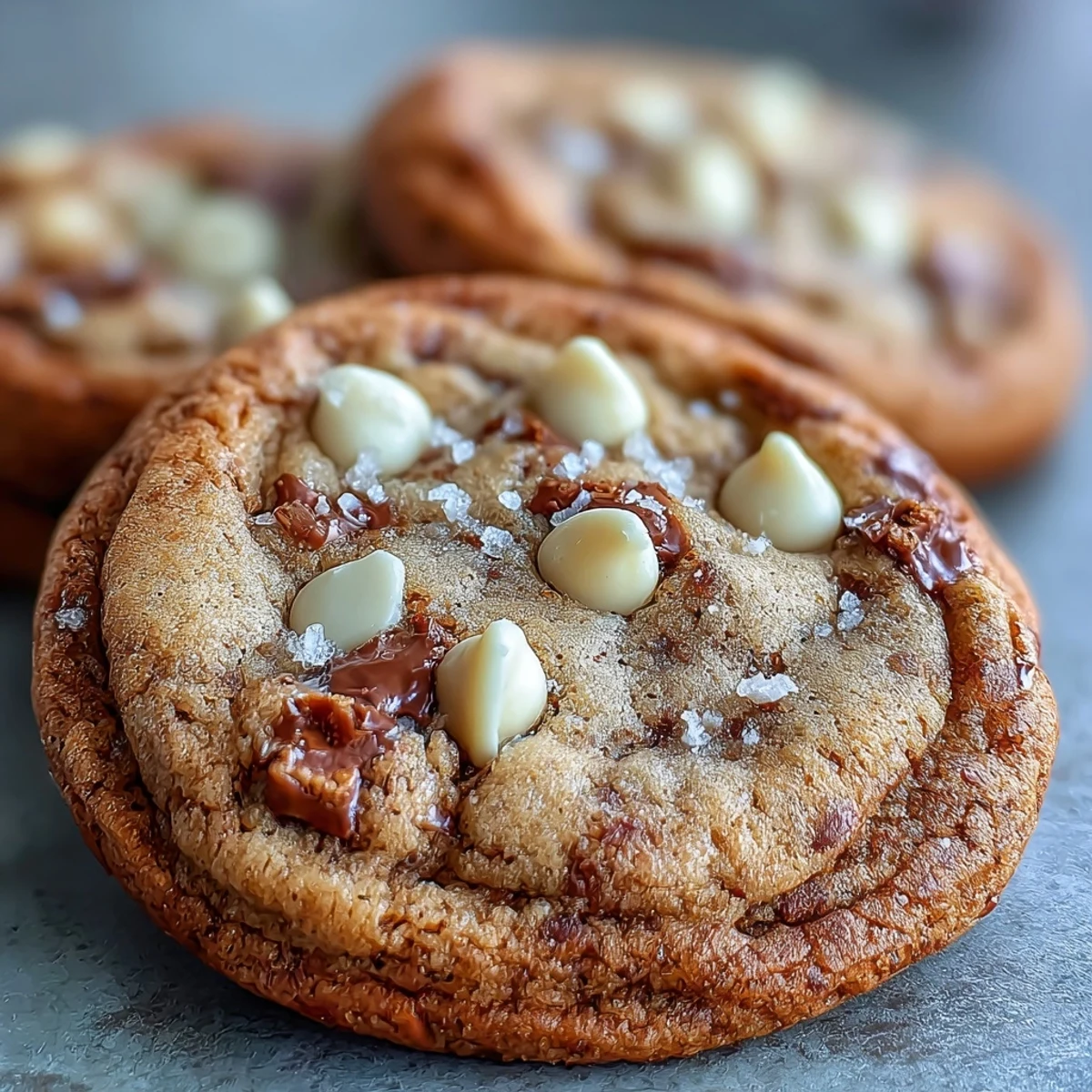 Golden Brown Butter Hojicha & Earl Grey Cookies on a cooling rack, aromatic and slightly crinkly.