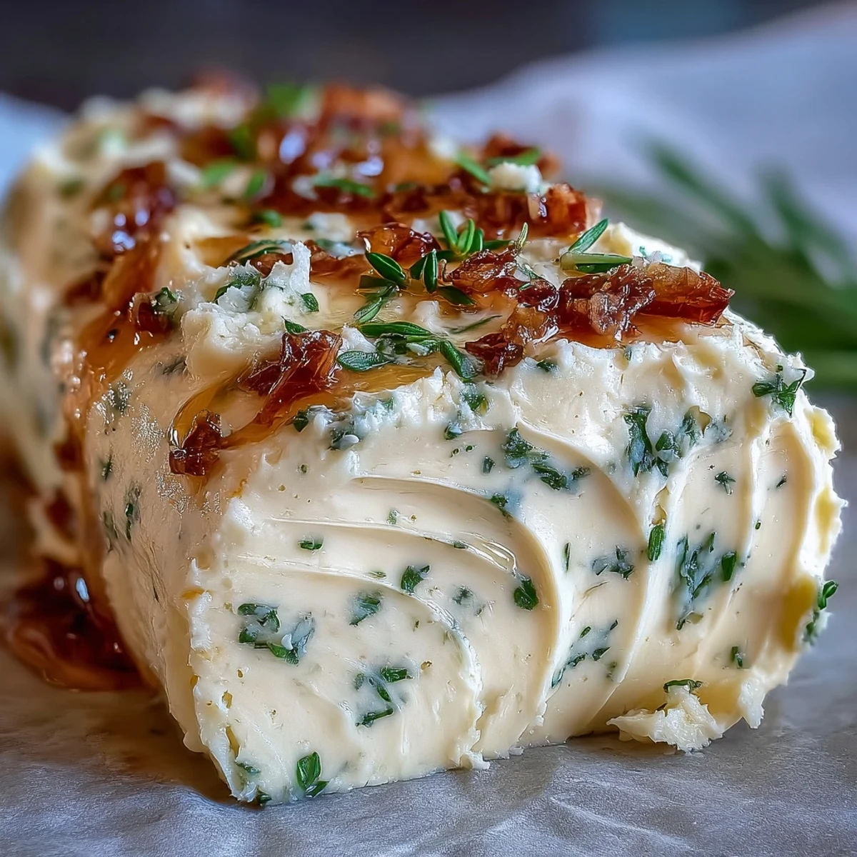 Beurre au miel et au sel frais servi sur un pain grillé doré.