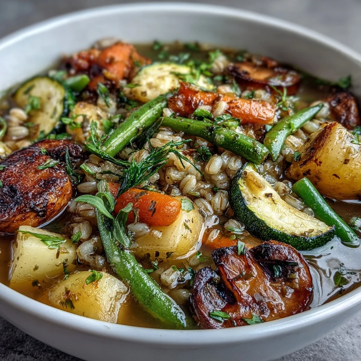 Soupe orge légumes maison
