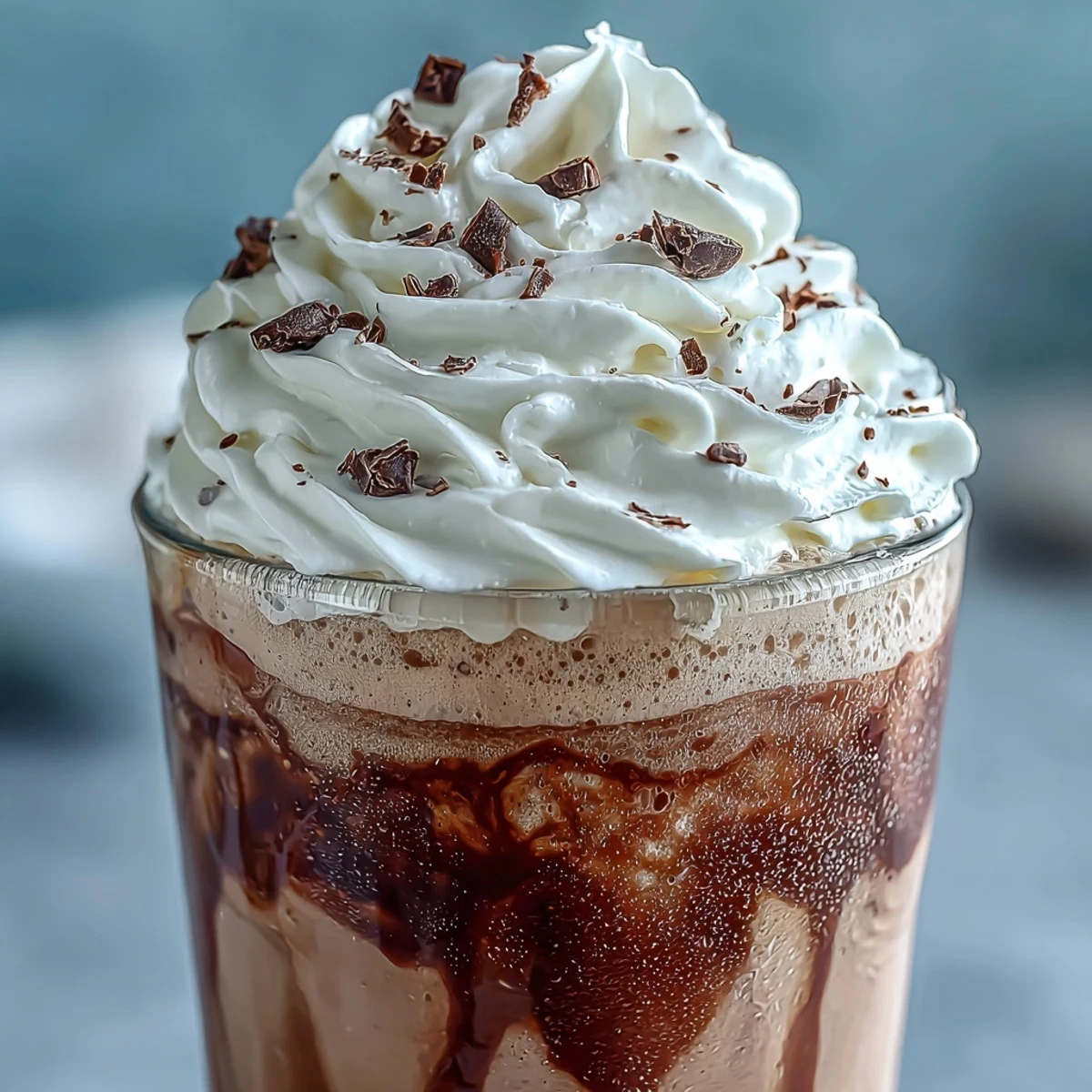 Délicieux frappuccino à la vanille avec crème fouettée de coco, parfait pour les journées chaudes.  