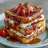 Brunch de pain perdu fraises
