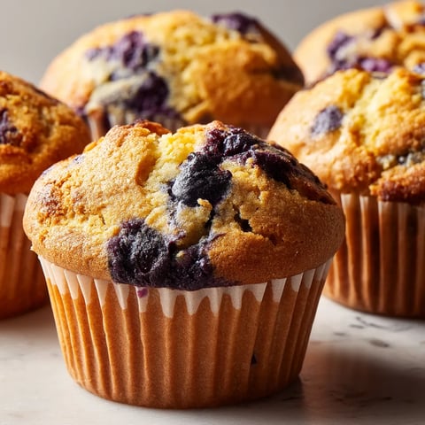 Des muffins aux fruits, tels que des fraises, sont disposés sur une table.