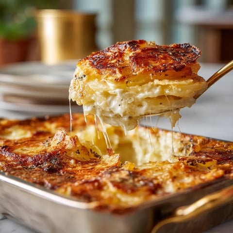 Une pâte de pommes de terre est servie dans un plat en argent.