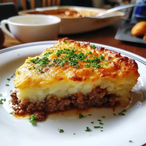 Une assiette de quiche est sur une table avec une cuillère et un bol de sauce.