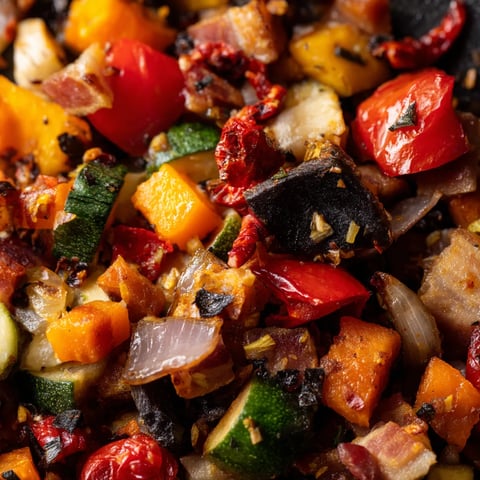 Une ratatouille colorée et épicée.