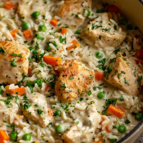 Une casserole de poulet et de riz, avec des légumes et des herbes, est servie dans un bol.
