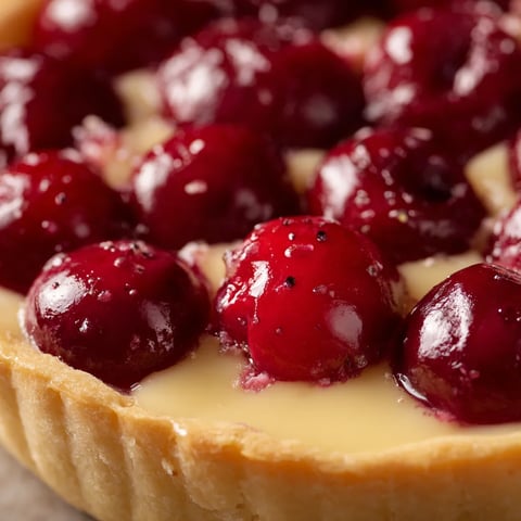 Une tarte aux cerises et au beurre de cacahuète.