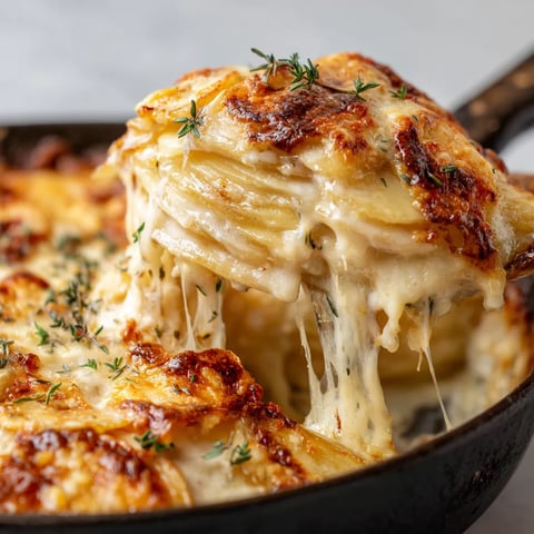 Une image de gratin de panais et pommes de terre au comté.