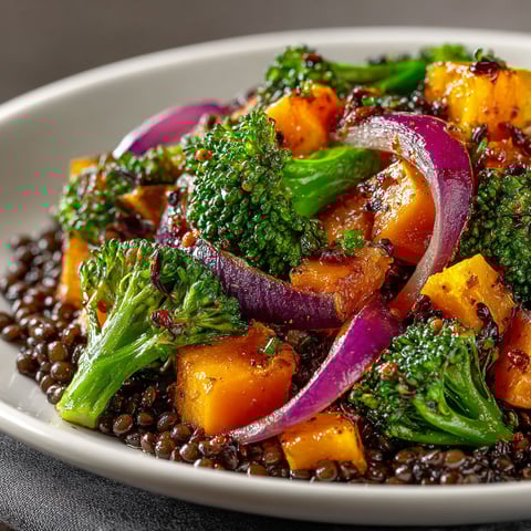 A plate of food with broccoli and carrots.