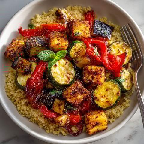 A bowl of food with a fork next to it.