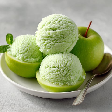 Green apple ice cream.