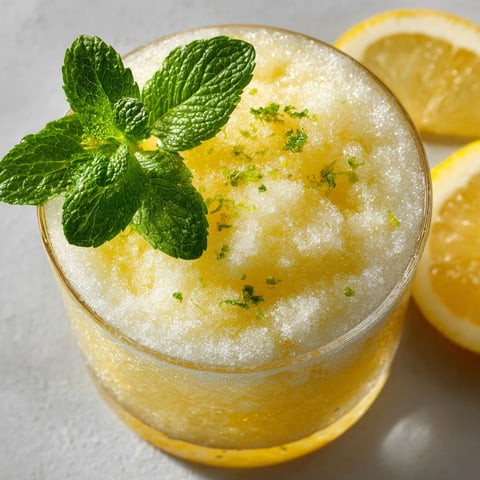 A glass of homemade orangina float with lemon yuzu sorbet.