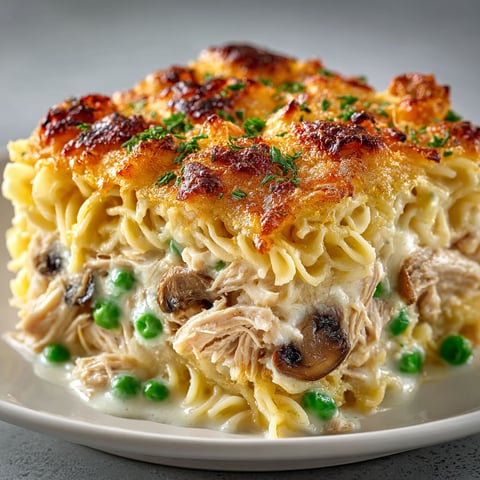 A dish of noodles with mushrooms and peas.