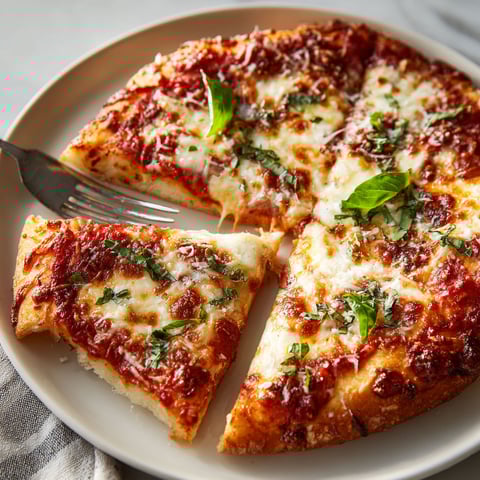 A slice of pizza with cheese and spinach.
