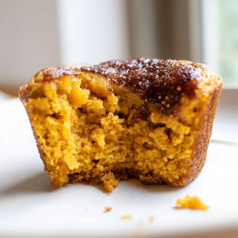 Moist chai crème brûlée pumpkin muffins with a crisp caramelized sugar topping.  