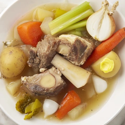 Hearty, slow-cooked Authentic Pot-au-Feu, a French comfort food brimming with tender beef and vegetables.